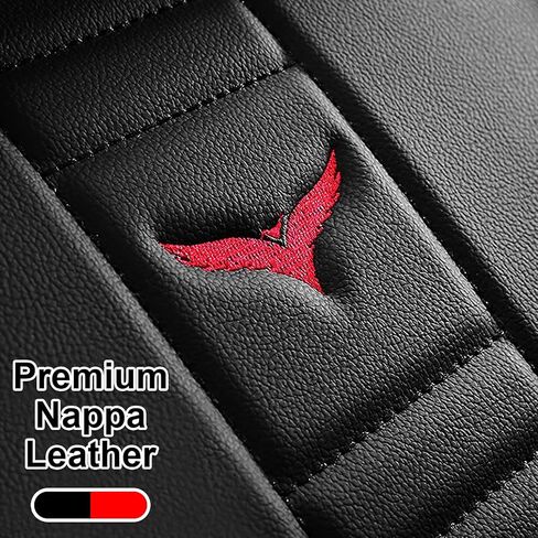 Car Seat Cover for Chevy Chevrolet Silverado 1500 2500HD 3500HD,2 Seats Nappa Leather Car Seat Protector Waterproof Anti-Slip Seat Covers,Easy to Install Car Seat Cushion(Black & Red Line) in Saudi Arabia