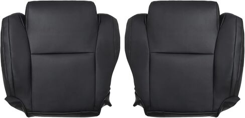 SecosAutoparts Graphite Gray Leather Driver & Passenger Side Bottom Replacement Seat Covers Compatible with Toyota Tundra Sequoia Based SR5 Limited 2007 2008 2009 2010 2011 2012 2013 in Kuwait
