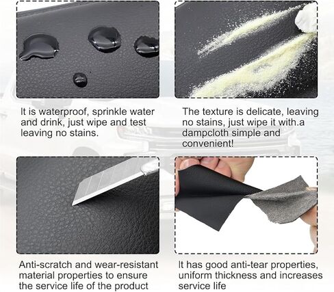 SecosAutoparts Graphite Gray Leather Driver & Passenger Side Bottom Replacement Seat Covers Compatible with Toyota Tundra Sequoia Based SR5 Limited 2007 2008 2009 2010 2011 2012 2013 in Kuwait