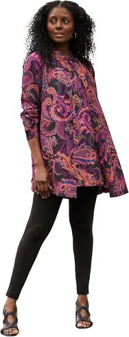 جيسيكا لندن للسيدات بالإضافة إلى حجم Georgette Button Button Tunic in Kuwait