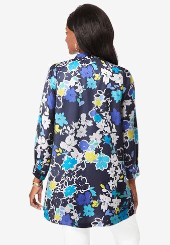جيسيكا لندن للسيدات بالإضافة إلى حجم Georgette Button Button Tunic in Kuwait