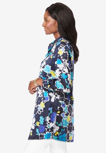 جيسيكا لندن للسيدات بالإضافة إلى حجم Georgette Button Button Tunic in Kuwait