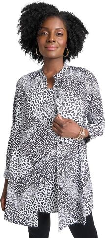 جيسيكا لندن للسيدات بالإضافة إلى حجم Georgette Button Button Tunic in Kuwait
