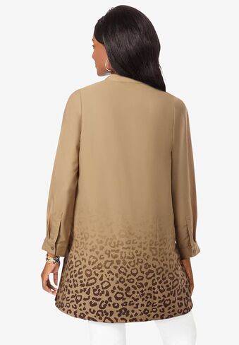 جيسيكا لندن للسيدات بالإضافة إلى حجم Georgette Button Button Tunic in Kuwait