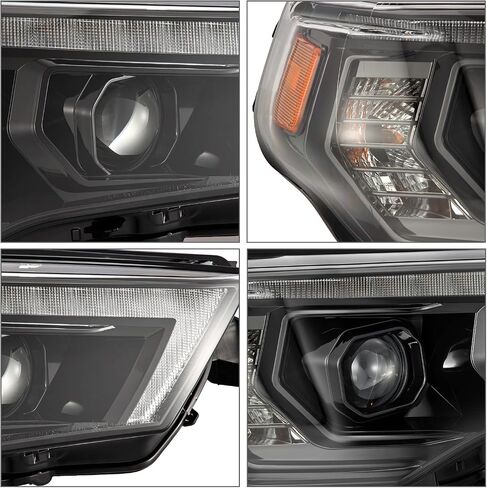 Alpharex [G2 Pro-Series] Alpha-Black for 14-20 4runner Switchback DRL/Sequential LED Tube مصابيح الأمامية المزدوجة in Kuwait