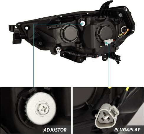 Alpharex [G2 Pro-Series] Alpha-Black for 14-20 4runner Switchback DRL/Sequential LED Tube مصابيح الأمامية المزدوجة in Kuwait