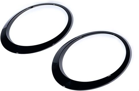 Left Right Headlight Trim Rings OE Replacement for 2007-2015 BMW Mini Cooper R55 R56 R57 R58 R59 (Glossy Black) in Saudi Arabia