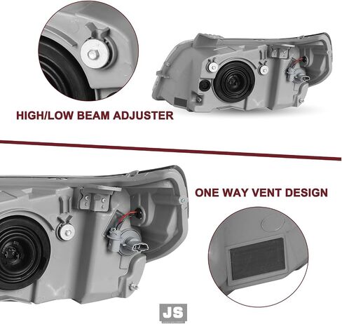 JSBOYAT Headlight Assembly Fits for 2009-2011 Chevy Aveo5 4-Door Hatchback Halogen Style Chrome Housing Pair OE Style Aveo 5 Factory w/Bulbs Driver Left + Passenger Right Side in Saudi Arabia