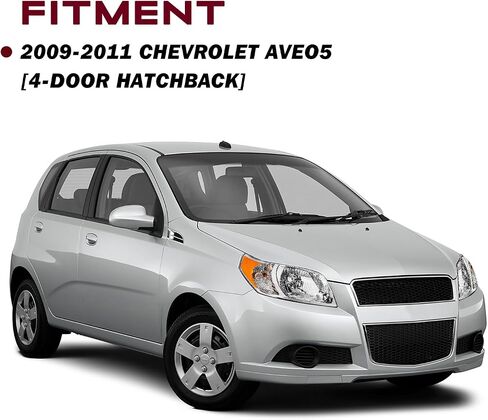 JSBOYAT Headlight Assembly Fits for 2009-2011 Chevy Aveo5 4-Door Hatchback Halogen Style Chrome Housing Pair OE Style Aveo 5 Factory w/Bulbs Driver Left + Passenger Right Side in Saudi Arabia