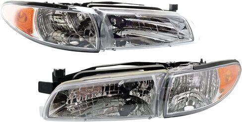 سائق Garage-Pro ومصباح الأمامي الجانبي للركاب لـ Pontiac Grand Prix GT GTP SE 1997-2003 Halogen مع لمبة (S) يستبدل# 19149891 19149893 in Saudi Arabia