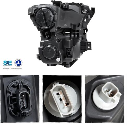 AKKON-لعام 2015 2016 2017 Ford F-150 Pickup Black Housing Dual LED-DRL Light Bar المصباح الأمامي in Kuwait