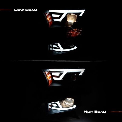 AKKON-لعام 2015 2016 2017 Ford F-150 Pickup Black Housing Dual LED-DRL Light Bar المصباح الأمامي in Kuwait