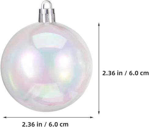 Artibetter 54Pcs DIY Snow Globe Christmas Iridescent Ornaments Balls Plastic DIY Clear Bauble Ball Fillable Snow Globe Round Balls Christmas Tree Decorations Mixed Style in Kuwait