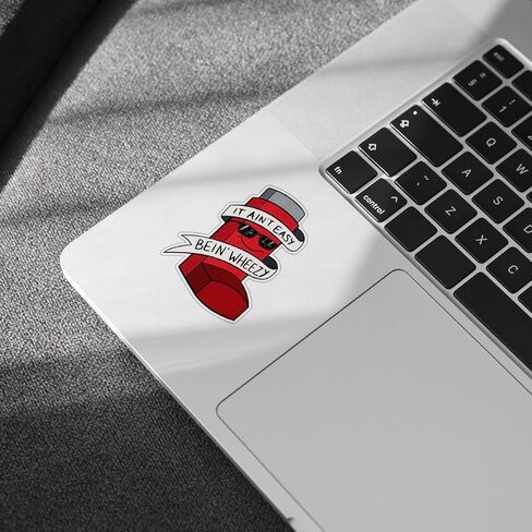 3 Pcs It Ain't Easy Being' Wheezy Sticker Funny Inhaler Allergy it Ain't Easy Being Wheezy Inhaler Holder Stickers it Aint Easy Being Wheezy Stickers for Laptop watter Bottle Phone Helmet Gifts 3" in Kuwait