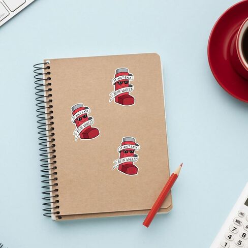 3 Pcs It Ain't Easy Being' Wheezy Sticker Funny Inhaler Allergy it Ain't Easy Being Wheezy Inhaler Holder Stickers it Aint Easy Being Wheezy Stickers for Laptop watter Bottle Phone Helmet Gifts 3" in Kuwait