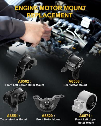 OCPTY Engine Motor and Transmission Mount Kit Compatible for Acura Integra 1994-2002 L4 1.8L # A6551 A6506 A6502 A6571 A6520 5PCS in Saudi Arabia