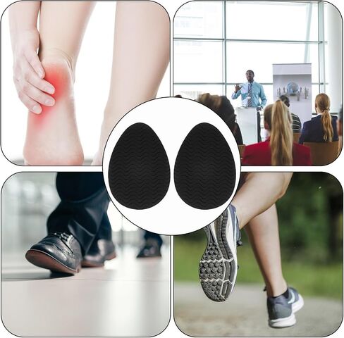 6 Pcs Non Slip Shoe Pads Sole Protector Adhesive Shoe Grips on Bottom of Shoes Anti Slip Pads for High Heels Self Adhesive Rubber Stickers for Shoes (Black) in Saudi Arabia