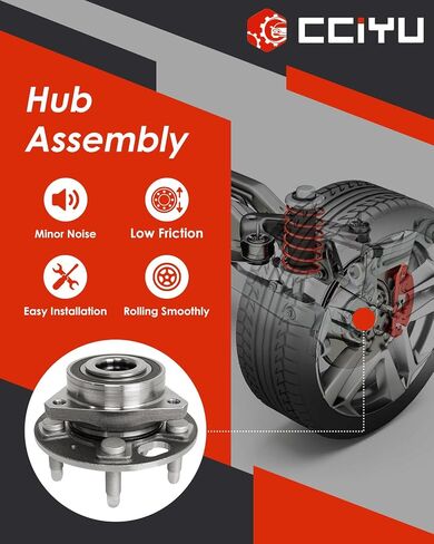 cciyu 513288 Wheel Hub and Bearing Assembly Replacement Fit for Buick Lacrosse for Cadillac Xts for Chevrolet Equinox for GMC Terrain Front Wheel Hubs with ABS 5 Lugs (1) in Saudi Arabia