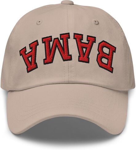 NX Bama Upside Down Embroidered Curved Bill Cap Relaxed Fit Low Crown Adjustable Hat in Saudi Arabia