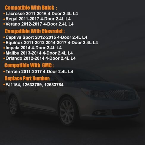 2011-2017 Fuel Injector Compatible for GMC Terrain 2011-2017, Chevrolet Equinox 2011-2017, Buick Verano 2012-2017, Lacrosse 2011-2016, Regal 2011-2017 2.4L L4 Replace 12633784 in Kuwait