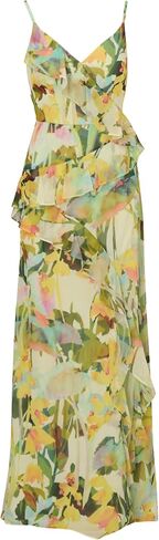 Adrianna Papell Women's Printed Strap Cascade Gown in Saudi Arabia