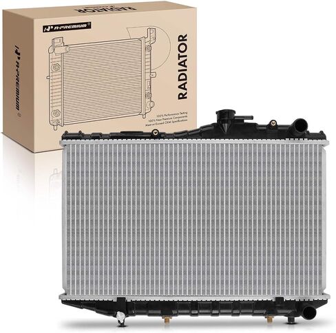 A-Premium Engine Coolant Radiator with Transmission Oil Cooler Compatible with Toyota Corolla 1984 1985 1986 1987 L4 1.6L Automatic trans. Replace# 1641015210, 1641015231 in Saudi Arabia