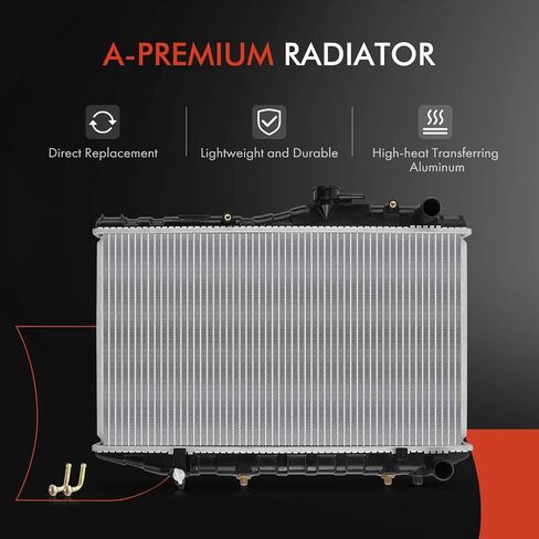 A-Premium Engine Coolant Radiator with Transmission Oil Cooler Compatible with Toyota Corolla 1984 1985 1986 1987 L4 1.6L Automatic trans. Replace# 1641015210, 1641015231 in Saudi Arabia