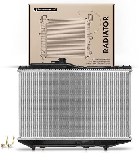 A-Premium Engine Coolant Radiator with Transmission Oil Cooler Compatible with Toyota Corolla 1984 1985 1986 1987 L4 1.6L Automatic trans. Replace# 1641015210, 1641015231 in Saudi Arabia