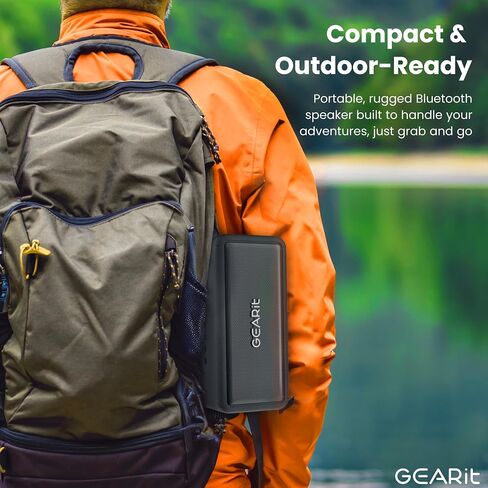 GearIT Portable Bluetooth Speaker Wireless with 15W Loud Sound - IPX6 Water-Resistant Speakers - Fast Connect 5.3 Bluetooth, AUX, and TWS Pairing - Perfect for Gift/Home/Outdoor/Party in Saudi Arabia