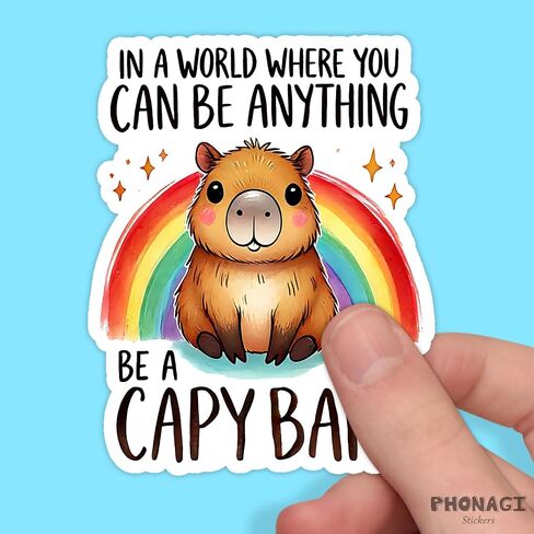 (3pcs) أتساءل عن المدة التي يمكنني من خلالها ذبح ملصق 3 '' Capybara Funny Animal Lovers Vinyl Secal Mater Protects Bottles Water Bottles in Kuwait