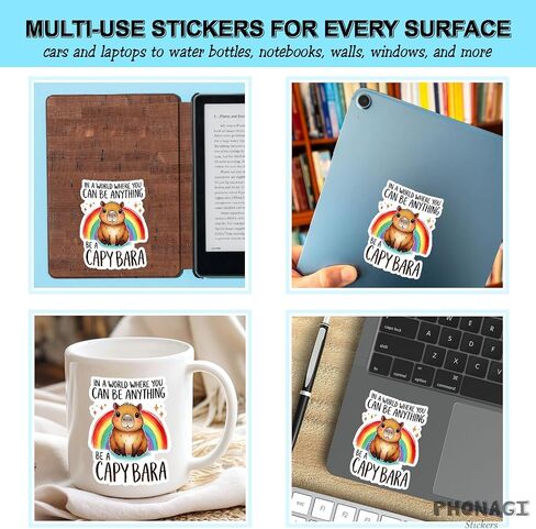 (3pcs) أتساءل عن المدة التي يمكنني من خلالها ذبح ملصق 3 '' Capybara Funny Animal Lovers Vinyl Secal Mater Protects Bottles Water Bottles in Kuwait