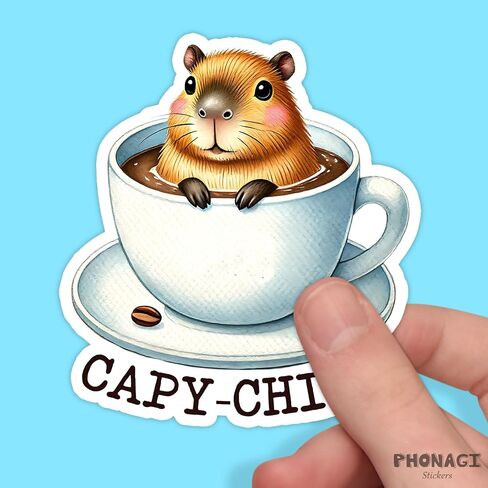 (3pcs) أتساءل عن المدة التي يمكنني من خلالها ذبح ملصق 3 '' Capybara Funny Animal Lovers Vinyl Secal Mater Protects Bottles Water Bottles in Kuwait