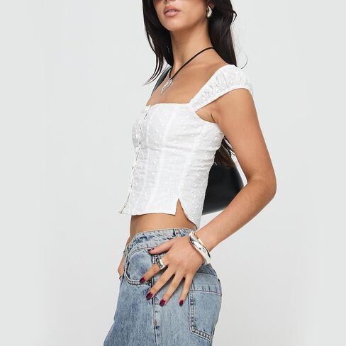 Women Y2k Sleeveless Crop Top Square Neck Ruffle Sleeveless Eyelet Slim Fit Ruched Vest Solid Basic Tees in Kuwait
