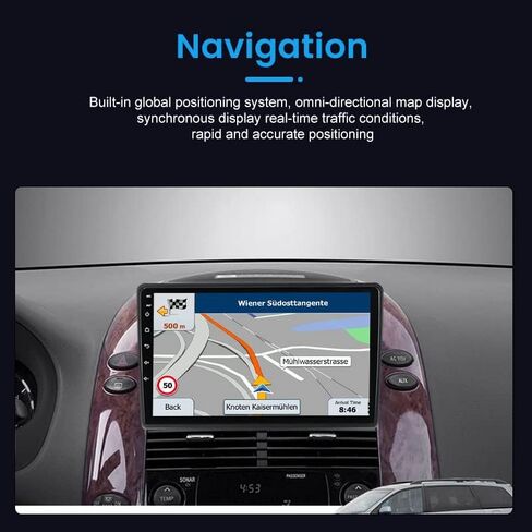 Android 12 Car Stereo Radio for Toyota Sienna 2004-2010, Biorunn 9 Inch Car GPS Touch Screen 4-Core Voice Control Wireless Car-Play Android Auto Navi Head Unit Player 2GB RAM 32GB ROM in Saudi Arabia