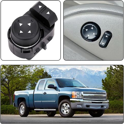 Power Mirror Switch Button Compatible with Chevrolet Silverado, GMC Savana Sierra 1500 2500 3500 HD 1999-2020 Replaces 22883768 25778970 901182 in Saudi Arabia