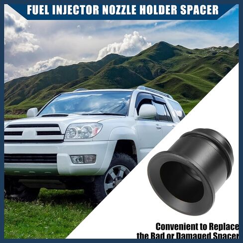 Fuel Injector Holder Spacer, for Toyota 4Runner Base 2.7L 1996-2000 for Toyota Tacoma Base 2.7L 1995-2004 No.90561-10018 Metal Black, 4pcs in Saudi Arabia