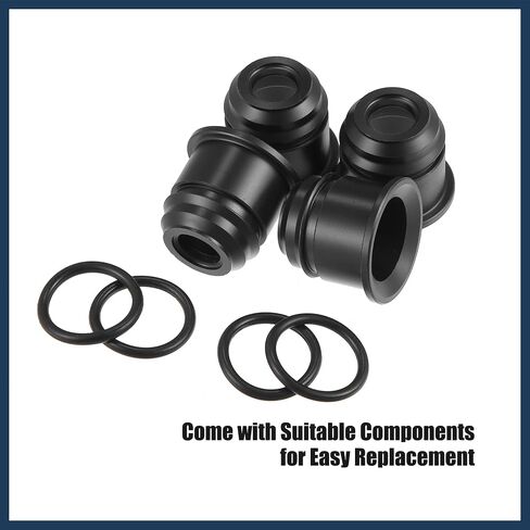 Fuel Injector Holder Spacer, for Toyota 4Runner Base 2.7L 1996-2000 for Toyota Tacoma Base 2.7L 1995-2004 No.90561-10018 Metal Black, 4pcs in Saudi Arabia