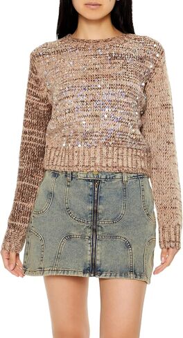 Forever 21 Women's Iridescent Sequin Sweater in Saudi Arabia