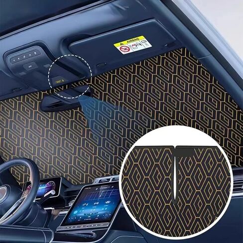 الزجاج الأمامي الظل الظلال مخصصة ل Ford Explorer (2020-2025) ، والزجاج الأمامي الظل النسيج الثقيل مع الإطار المعدني القوي ، حماية الأشعة فوق البنفسجية للألوان القزحية وعاكس الحرارة. in Saudi Arabia