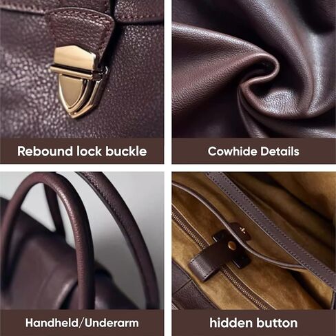 حقيبة حقيبة حقيقية من الجلد للنساء - محفظة ركاب خفيفة الوزن | حقيبة يد أنيقة العمل in Kuwait