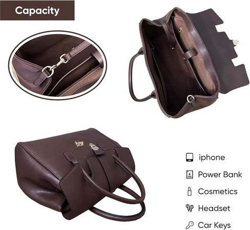 حقيبة حقيبة حقيقية من الجلد للنساء - محفظة ركاب خفيفة الوزن | حقيبة يد أنيقة العمل in Kuwait