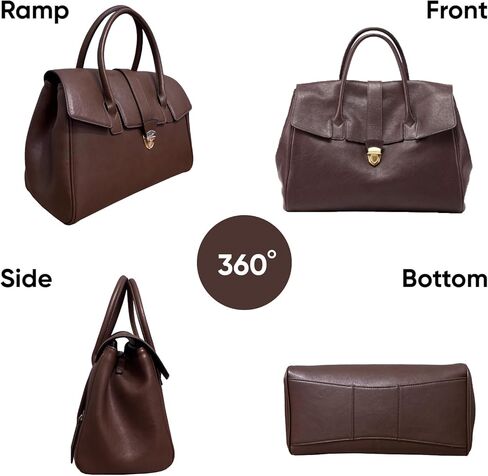 حقيبة حقيبة حقيقية من الجلد للنساء - محفظة ركاب خفيفة الوزن | حقيبة يد أنيقة العمل in Kuwait