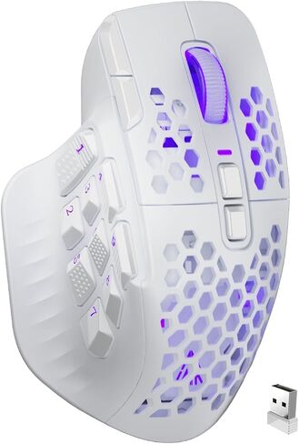 SM10 RGB Wireless Gaming Mouse with Tri-Modes (BT5.0+BT5.0+2.4GHZ),Rechargeable Wireless Mouse for Laptop/PC/Windows/Mac,Black in Saudi Arabia