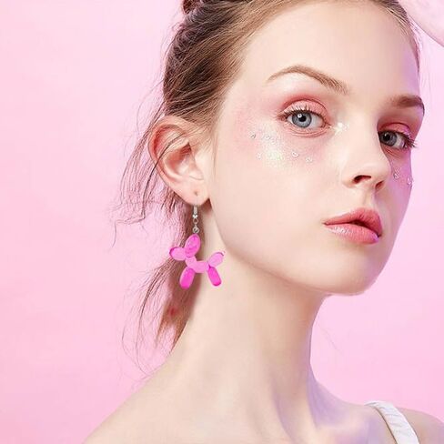 6 أزواج حلوة الفقاعة الكلب أقراط للنساء راتنج kawaii البالون المضيئة كلاب حيوان كلاب الحلق 3D لطف الكلاب لطيف الأقراط مضحكة حيوانات سحر السحر in Kuwait
