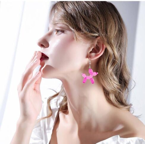 6 أزواج حلوة الفقاعة الكلب أقراط للنساء راتنج kawaii البالون المضيئة كلاب حيوان كلاب الحلق 3D لطف الكلاب لطيف الأقراط مضحكة حيوانات سحر السحر in Kuwait
