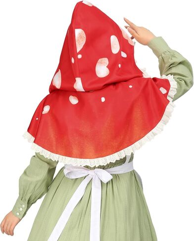 Dazcos Women's Red Mushroom Hat Cown Gnome Cosplay Toad Cap Cottagecore Costume لعيد الميلاد الهالوين in Saudi Arabia