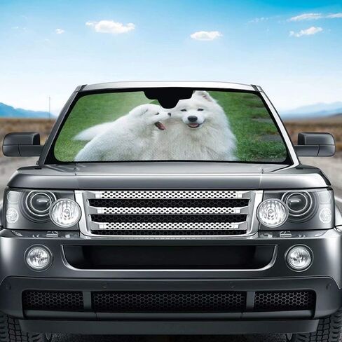 Dellukee Windshield Sunshade Cover قابلة للطي Auto Auto Car Sun Shade Shield Shield Sun Visor حصيرة لسيارة شاحنات سيارات الدفع الرباعي الفهد in Kuwait