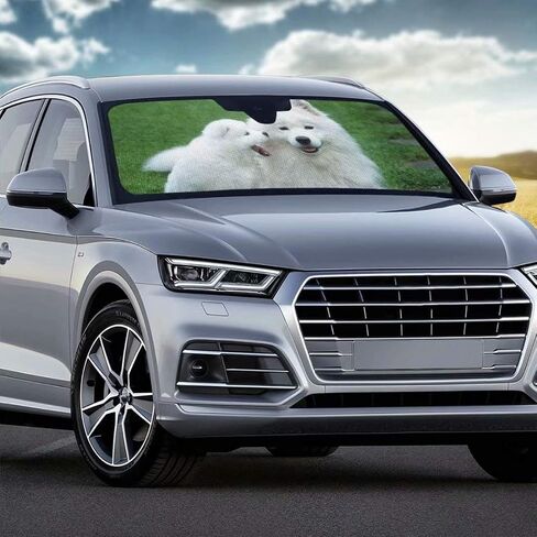 Dellukee Windshield Sunshade Cover قابلة للطي Auto Auto Car Sun Shade Shield Shield Sun Visor حصيرة لسيارة شاحنات سيارات الدفع الرباعي الفهد in Kuwait