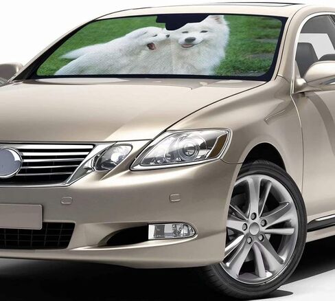 Dellukee Windshield Sunshade Cover قابلة للطي Auto Auto Car Sun Shade Shield Shield Sun Visor حصيرة لسيارة شاحنات سيارات الدفع الرباعي الفهد in Kuwait