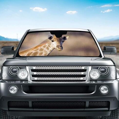 Dellukee Windshield Sunshade Cover قابلة للطي Auto Auto Car Sun Shade Shield Shield Sun Visor حصيرة لسيارة شاحنات سيارات الدفع الرباعي الفهد in Kuwait